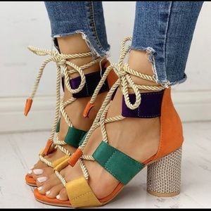 NWOT Color Block Heels 😍